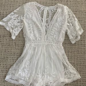 White Lace Romper